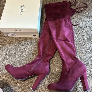 Style & Co. Women's Wine Over-the-Knee Boots